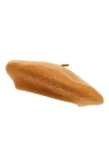 Nordstrom Wool Blend Beret In Brown
