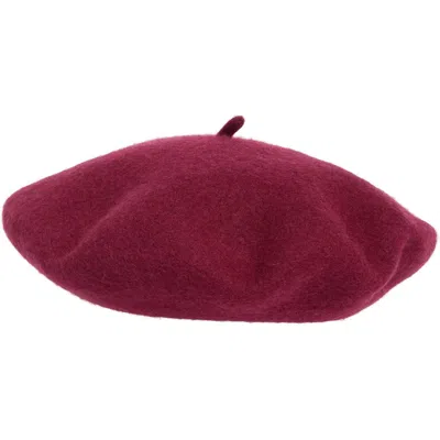 Nordstrom Wool Blend Beret In Burgundy