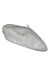 Nordstrom Wool Blend Beret In Charcoal Grey Heather
