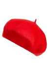 Nordstrom Wool Blend Beret In Red