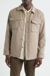 Nordstrom Wool Blend Shirt Jacket In Brown