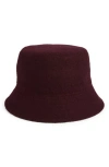 Nordstrom Wool Bucket Hat In Burgundy