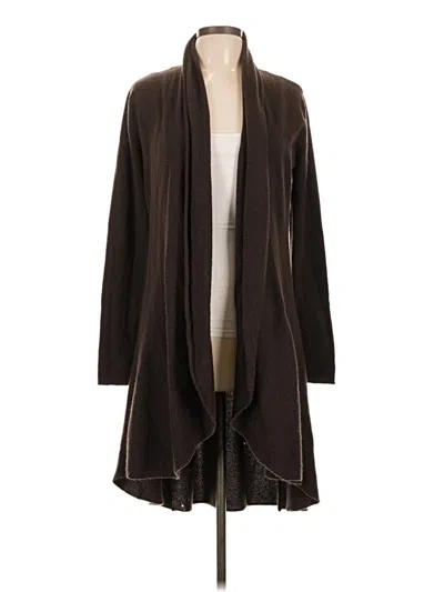 Pre-owned Nordstrom Wool Cardigan Sweater In Brown
