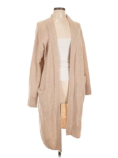 Pre-owned Nordstrom Wool Cardigan Sweater In Tan