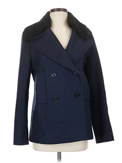Pre-owned Nordstrom Wool Coat In Blue