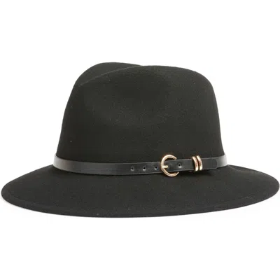 Nordstrom Wool Felt Panama Hat In Black