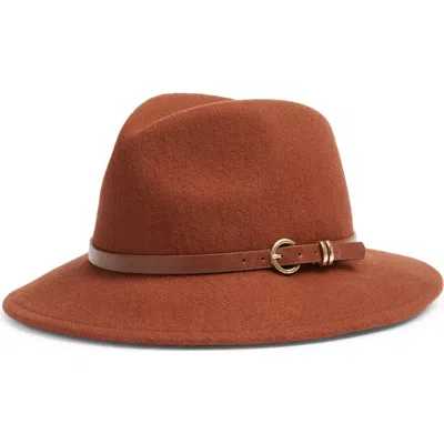 Nordstrom Wool Felt Panama Hat In Brown