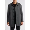 Nordstrom Wool Herringbone Coat In Grey Herringbone Grande