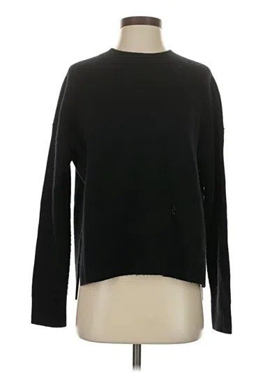Pre-owned Nordstrom Wool Pullover Sweater In Black