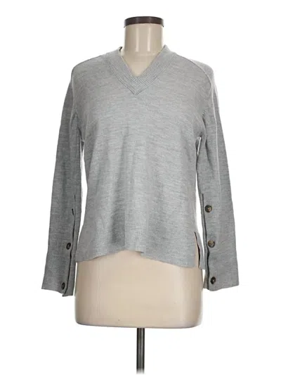Pre-owned Nordstrom Wool Pullover Sweater In Gray