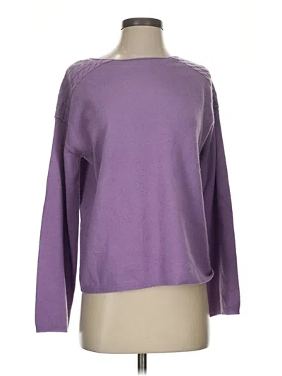 Pre-owned Nordstrom Wool Pullover Sweater In Purple