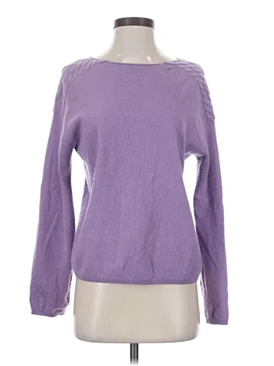 Pre-owned Nordstrom Wool Pullover Sweater In Purple