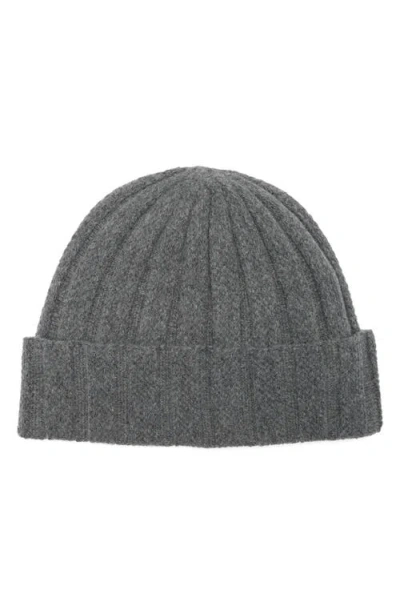 Nordstrom Woold & Cashmere Rib Beanie In Gray