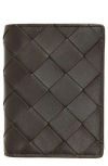 Nordstrom Woven Leather Bifold Card Case In Brown