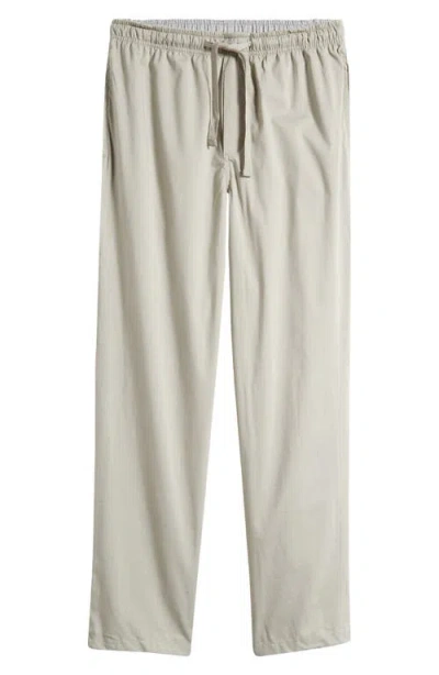 Nordstrom Woven Pajama Pants In Green Clay -white