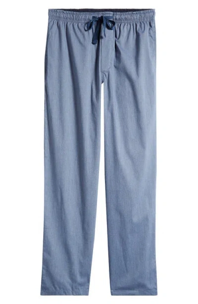 Nordstrom Woven Pajama Pants In Navy Denim- White