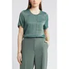 Nordstrom Woven Pocket T-shirt In Green Duck