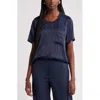 Nordstrom Woven Pocket T-shirt In Navy Blazer