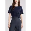 Nordstrom Woven Pocket T-shirt In Navy Night
