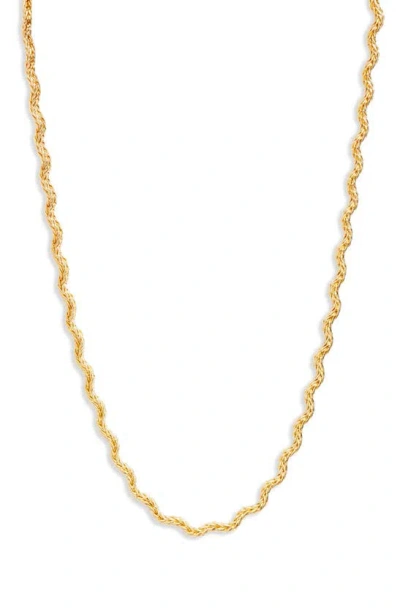 Nordstrom Woven Wavy Chain Necklace In Gold