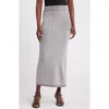 Nordstrom X Harlem's Fashion Row Harbison Rib Wool & Cashmere Maxi Sweater Skirt In Ivory Pristine- Black