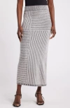 Nordstrom X Harlem's Fashion Row Harbison Rib Wool & Cashmere Maxi Sweater Skirt In Ivory Pristine- Black