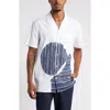 Nordstrom X Harlem's Fashion Row House Of Aama Hatch Camp Shirt In White- Navy Batik Graphic