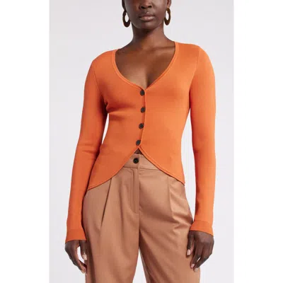 Nordstrom X Harlem's Fashion Row House Of Aama Uptown Cardigan In Orange Mango