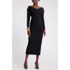 NORDSTROM X HARLEM'S FASHION ROW NORDSTROM X HARLEM'S FASHION ROW MEGAN RENEE OFF THE SHOULDER LONG SLEEVE DRESS