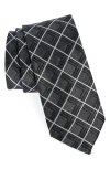 Nordstrom Yana Grid Silk Tie In Black
