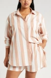 Nordstrom Yarn Dye Stripe Short Pajamas In Beige Tuscany Cabana Stripe