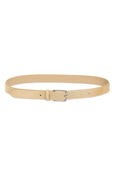 Nordstrom Yvette Genuine Calf Hair Belt In Gold