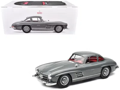 Norev 1954 Mercedes-benz 300 Sl Graphite Gray With Red Interior Limited Edition To 500 Pieces Worldwide
