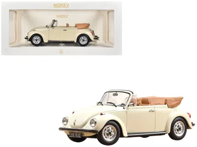 Norev 1972 Volkswagen 1303 Beetle Cabriolet Cream White 1/18 Diecast Model Car By
