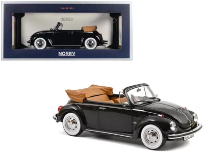 Norev 1973 Volkswagen 1303 Cabriolet Black 1/18 Diecast Model Car By