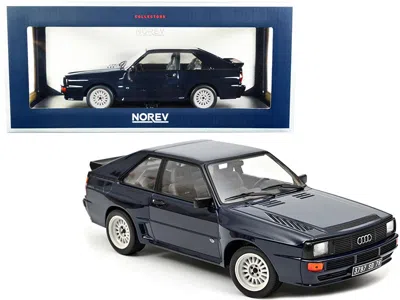 Norev 1985 Audi Sport Quattro Coupe Dark Blue 1/18 Diecast Model Car By