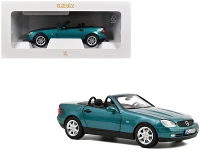 Norev 1996 Mercedes-benz Slk Convertible Vivianit Green Metallic 1/18 Diecast Model Car By