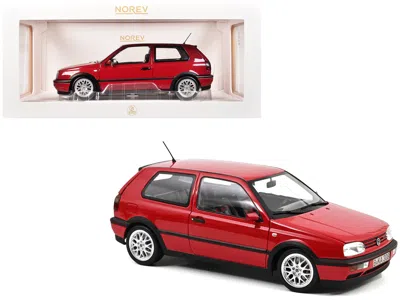 Norev 1996 Volkswagen Golf Gti "20 Years Anniversary Edition" Flash Red 1/18 Diecast Model Car By