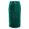 Noria Anis Women's Glitz Sequined Midi Pencil Skirt In Green In Green