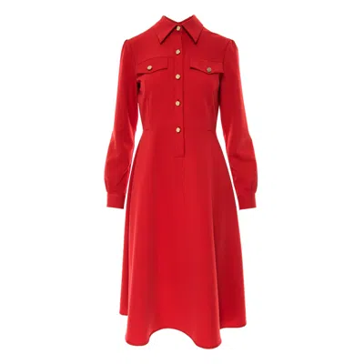 Noria Anis Women's Joy Midi Shirt Dress Red