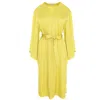 Noria Anis Women's Yellow / Orange Praslin Viscose Satin Kimono In Yellow/orange