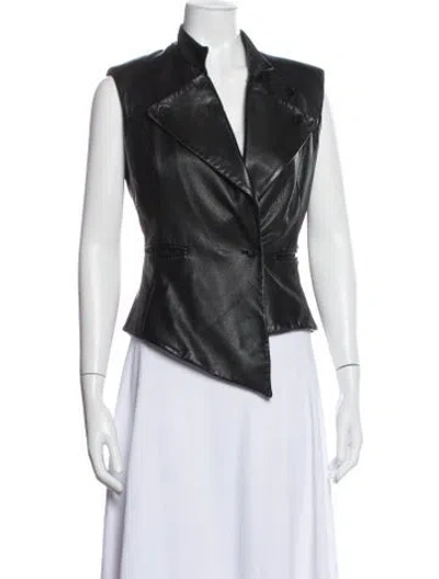 Pre-owned Norisol Ferrari Goat Leather Vest In Blue