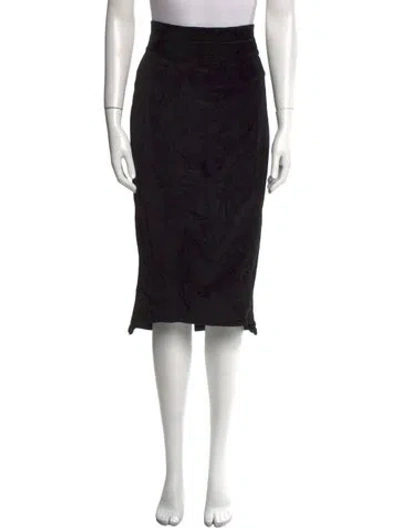 Pre-owned Norisol Ferrari Midi Length Skirt In Black