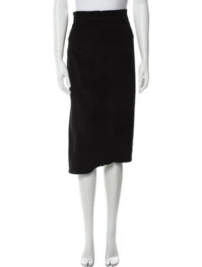 Pre-owned Norisol Ferrari Midi Length Skirt In Black