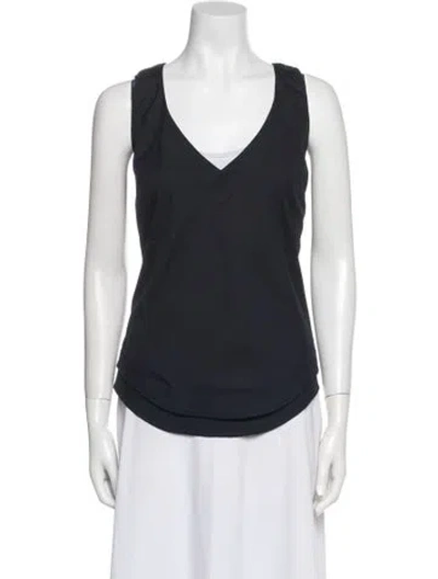 Pre-owned Norisol Ferrari V-neck Sleeveless Top In Blue