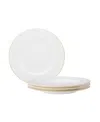 Noritake Accompanist Set Of 4 Bread Butter And Appetizer Plates In White