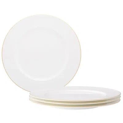Noritake Accompanist Set Of 4 Dinner Plates, 11" In White