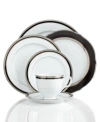 Noritake Austin Platinum Dinnerware Collection In White Black