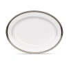 Noritake Austin Platinum Oval Platter In White