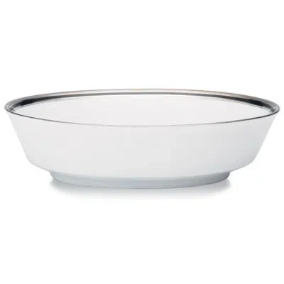 Noritake Austin Platinum Oval Serving Bowl, 9-3/4", 32 Oz. In White